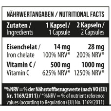 MST - Iron Chelate + Vitamin C 500mg 100 Caps