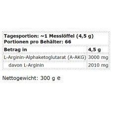 Kevin Levrone Legendary Arginine AKG 300g