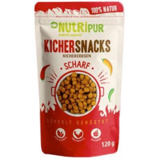 NutriPur Kicher Snacks ? Kichererbsen doppelt geröstet, 120 g Beutel