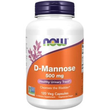 Now Foods D-Mannose 500 mg, 120 Kapseln