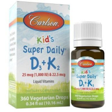 Carlson Labs Kids Super Daily D3 + K2, 10 ml Flasche