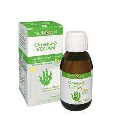 Norsan Omega 3 Vegan, 100 ml Flasche, Zitrone