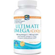 Nordic Naturals Ultimate Omega + CoQ10, 120 Softgels, Lemon