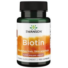 Swanson Biotin 5000 mcg, Kapseln