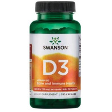 Swanson Vitamin D3 - 1.000 IU, Kapseln