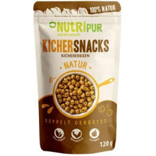 NutriPur Kicher Snacks ? Kichererbsen doppelt geröstet, 120 g Beutel