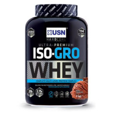 USN Iso-Gro Whey, 2000 g Dose, Dutch Chocolate