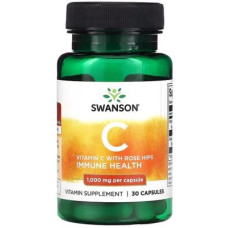 Swanson Vitamin C with Rose Hips - 1.000 mg, 30 Kapseln