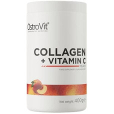 OstroVit Collagen + Vitamin C, 400 g Dose, peach