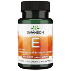 Swanson Vitamin E - 400 IU, 60 Kapseln