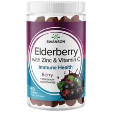 Swanson Elderberry with Zinc & Vitamin C, 60 Gummies, Berry