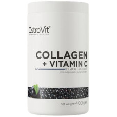 OstroVit Collagen + Vitamin C, 400 g Dose, Blackcurrant