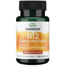 Swanson Vitamin B12 Cyanocobalamin 500 mcg, 100 Kapseln