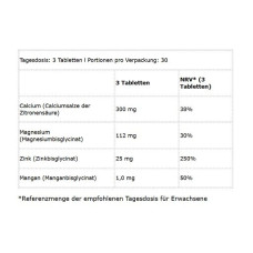 BioTech Calcium Zinc Magnesium from organic sources 90 Tabletten