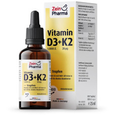 Zein Pharma Vitamin D3 + K2 Tropfen, 25 ml Flasche