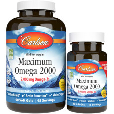 Carlson Labs Maximum Omega 2000, 90 + 30 Kapseln