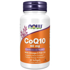 Now Foods CoQ10 60 mg with Omega-3 Fish Oil, Softgels