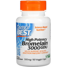 Doctors Best High Potency Bromelain 3000 GDU - 500 mg, 90 Kapseln