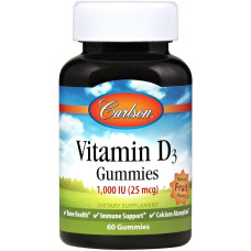 Carlson Labs Vitamin D3, 60 Gummis, Frucht