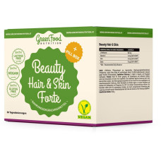 GreenFood Nutrition Beauty Hair & Skin Forte + Pillbox, 60 + 60 Kapseln