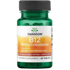 Swanson Vitamin B12 Methylcobalamin 2500 mcg, 60 Tabletten, Cherry