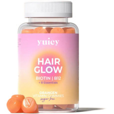 Yuicy Hair Glow Biotin Gummies, 60 Fruchtgummis, Orange