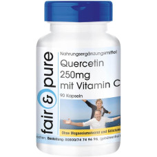 fair & pure Quercetin (250 mg) mit Vitamin C, 90 Kapseln Dose