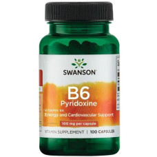 Swanson Vitamin B6 Pyridoxine 100 mg, 100 Kapseln