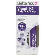 BetterYou Vitamin K2 Daily Oral Spray, 25 ml Zerstäuber, Peppermint