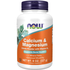 Now Foods Calcium & Magnesium Citrate Powder with Vitamin D3, 227 g Dose