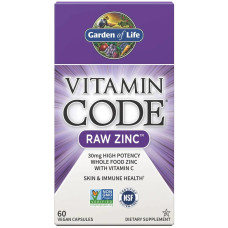 Garden of Life Vitamin Code RAW Zink, 60 Kapseln