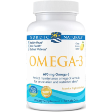 Nordic Naturals Omega-3 (Fischgelatine), 60 Softgels, Lemon