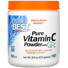 Doctors Best Pure Vitamin C Powder with Q-C, 250 g Dose