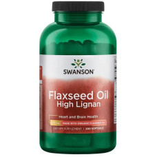 Swanson Flaxseed Oil High Lignan 980 mg, 200 Kapseln