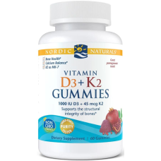 Nordic Naturals Vitamin D3+K2 Gummies, 60 Fruchtgummis, Pomegranate