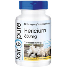 fair & pure Hericium erinaceus (650 mg), 120 Kapseln Dose