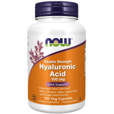 Now Foods Hyaluronic Acid 100 mg Double Strength, 120 Kapseln