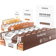 Foodspring Protein Bar Extra Chocolate, 12 × 45 g Riegel