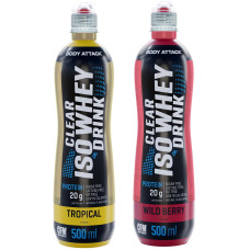 Body Attack Clear Isowhey Drink, 12 x 500 ml Flasche (inkl. 3 EUR Pfand)