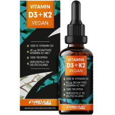 ProFuel Vitamin D3 + K2 Tropfen vegan - 1000 Tropfen, 30 ml Flasche