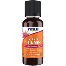 Now Foods Liquid D-3 & MK-7, 30 ml Flasche