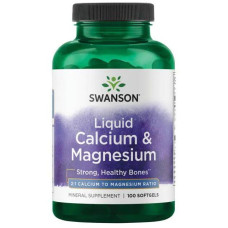 Swanson Liquid Calcium & Magnesium, 100 Kapseln