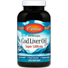 Carlson Labs Cod Liver Oil - Super 1000 mg, Softgels