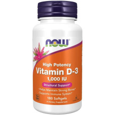 Now Foods Vitamin D3 1000 IU, 180 Kapseln