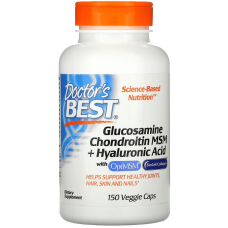 Doctors Best Glucosamine Chondroitin MSM + Hyaluronic Acid, 150 Kapseln