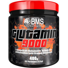 BMS Glutamin 9000, 400 g Dose, Apfel-Orange