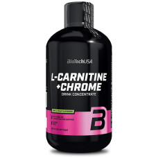 BioTech USA L-Carnitine + Chrome Liquid, 500 ml Flasche, Orange