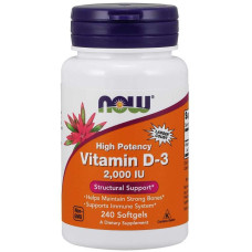 Now Foods Vitamin D3 2000 IU, 240 Kapseln