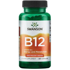 Swanson Vitamin B12 - 500 mcg, 250 Kapseln