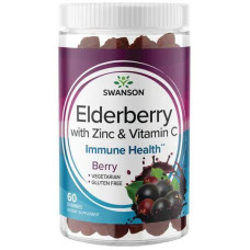 Swanson Elderberry with Zinc & Vitamin C, 60 Gummies, Berry